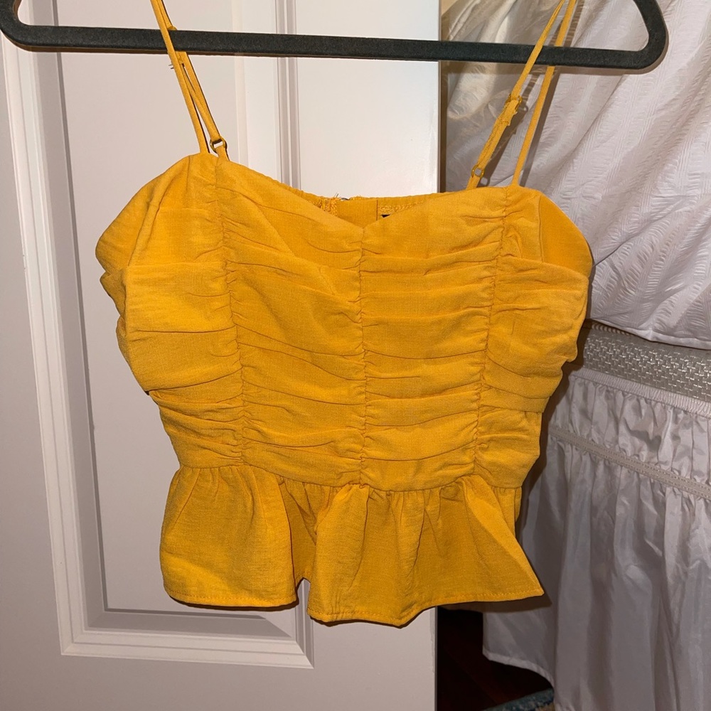 Yellow crop top